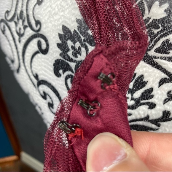 Bill Levkoff eggplant cross back chiffon gown. Formal. Maxi. Wedding. Bridesmaid - Picture 9 of 10